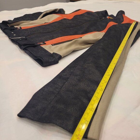 Bianca Nygard Biker Style Color Block Jacket Size 8 Black - Picture 7 of 14